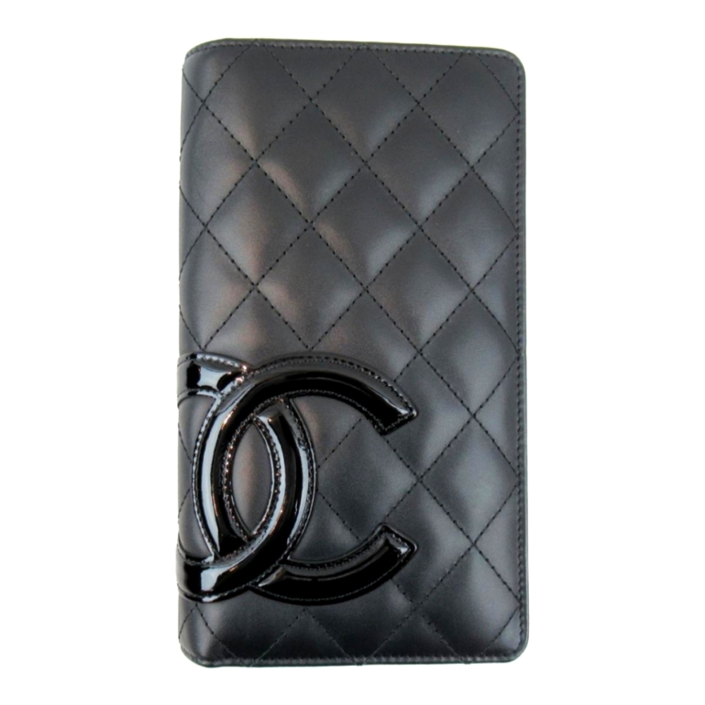 CHANEL Cambon Bifold Quilted Lambskin Long Wallet